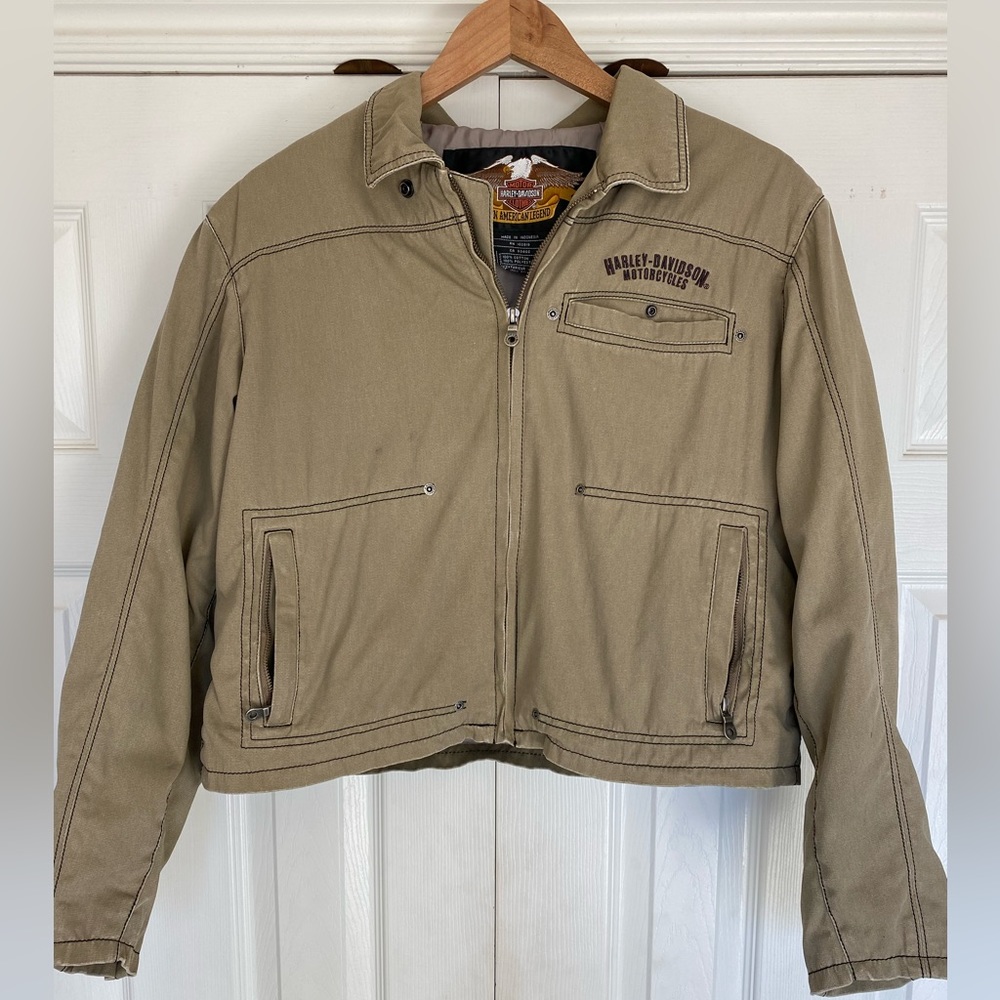 Harley Davidsons Womens Jacket XLarge Full Zip Vintage